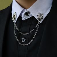 Fashion Cool Style Wolf Alloy Zinc Plating Men'S Brooches main image 2