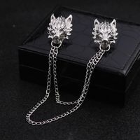 Fashion Cool Style Wolf Alloy Zinc Plating Men'S Brooches sku image 1
