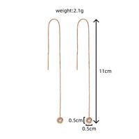 Fashion New Micro Inlaid Zircon Geometric Pendant Copper Earrings Eardrop Pairs main image 7