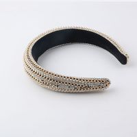 New Fashion Baroque Chain Diamond Sponge Headband Hair Accessories main image 3
