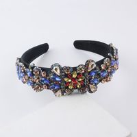 New Fashion Baroque Diamond-embedded Court  Women's Retro Wide-brimmed Headband sku image 4