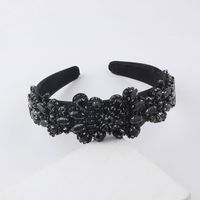 New Fashion Baroque Diamond-embedded Court  Women's Retro Wide-brimmed Headband main image 4