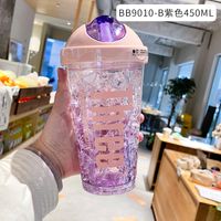 Summer Cartoon Young Girl Student Ice Cup Cold Drink Juice Cool Tumbler Double Layer Straw Cup sku image 10