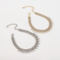 Fashion Rhinestone Sexy Multi-layer Claw Chain Zinc Alloy Anklet main image 2