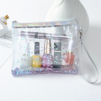 Fashion New Transparent Cosmetic Women's Pvc Sequin Bag main image 2