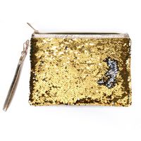 Fashion New Envelope Clutch Mermaid Sequin Cosmetic Bag Wholesale sku image 1