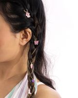 Creative Simple Dripping Oil Strawberry Fruit Mix Hair Ring Butterfly Colorful Daisy Hair Accessories main image 5