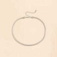 Fashion Collar Simple Geometric Choker Metal Copper Necklace Bracelet sku image 4