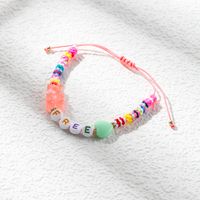 Fashion Popular Cute Clay Resin Bear Funny Woven Bracelet main image 5