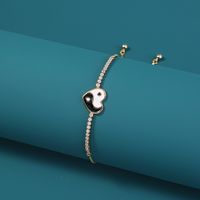 الأزياء جديد بسيط القلب هندسية مجوهرات الزركون سبائك سوار main image 5