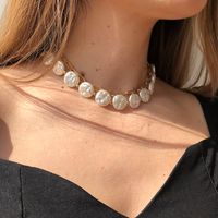 Fashion Simple Geometric Pearl Pendant Necklace sku image 20