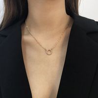 Fashion Simple Geometric Pearl Pendant Necklace sku image 9
