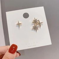 Fashion Full Diamond Hexagram Simple Women's Alloy Stud Earrings main image 3