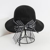 Summer New Korean Fashion Simple Hat Wild Shade Sunscreen Straw Hat Outdoor Travel Bow Beach Hat  Wholesale Nihaojewelry sku image 20