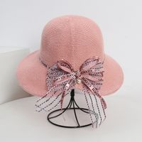 Summer New Korean Fashion Simple Hat Wild Shade Sunscreen Straw Hat Outdoor Travel Bow Beach Hat  Wholesale Nihaojewelry sku image 26