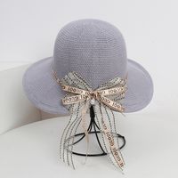 Summer New Korean Fashion Simple Hat Wild Shade Sunscreen Straw Hat Outdoor Travel Bow Beach Hat  Wholesale Nihaojewelry sku image 22