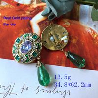 Nihaojewelry Jewelry Wholesale Electroplating Colored Gemstone Diamond Ear Clip sku image 17