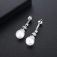 Jinsechun Ohrringe Aaa Zirkon Perlen Ohr Haken Ohrringe Ohrringe Weiße Perlen Ohrringe Hersteller Großhandel sku image 2