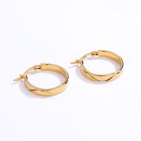 Fashion Retro Stainless Steel Plating 18k Gold Simple Earrings main image 2