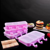 Diy Silicone Sorbet/ice Cream Mold Summer Stall Hot Sale Cartoon Household Homemade Ice Cube Mold main image 1