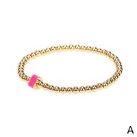 Simple Design Copper Plated Heart Dripping Oil Bracelet sku image 13