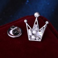 Fashion Crown Shaped Small Collar Pin Men's Suit Brooch Corsage main image 5