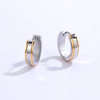 1 Piece Fashion Round Plating 201 Stainless Steel 18K Gold Plated Earrings main image 1