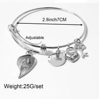Fashion Ornament Simple And Adjustable Heart-shaped Valentine's Day Gift Lock Bracelet main image 5