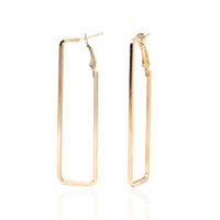 Ins Style Lady Fashion Square Alloy Plating Valentine's Day Thanksgiving Teachers' Day Women's Earrings sku image 1
