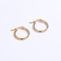 1 Piece Round Plating 201 Stainless Steel 18K Gold Plated Earrings main image 2