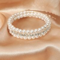 Fashion Multi-layer Chic Geometric Rhinestone Pearl Winding Bracelet main image 1