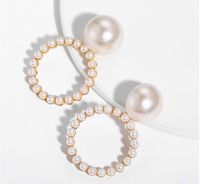 Fashion New Pearl  Women's Simple Openwork Circle Alloy Ear Studs main image 2