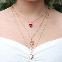 Collier Multicouche De Perles D&#39;amour Transfrontalier Européen Et Américain Femme Créative À La Mode Style Sauvage Personnalité Rétro Chaîne De Clavicule Créative sku image 1