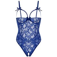Europe And The United States New Sexy Lingerie Female Lace Sexy Hollow Open File Bow Sling Sexy Jumpsuit main image 4