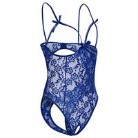 Europe And The United States New Sexy Lingerie Female Lace Sexy Hollow Open File Bow Sling Sexy Jumpsuit main image 5