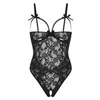 Europe And The United States New Sexy Lingerie Female Lace Sexy Hollow Open File Bow Sling Sexy Jumpsuit main image 7