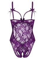 Europe And The United States New Sexy Lingerie Female Lace Sexy Hollow Open File Bow Sling Sexy Jumpsuit main image 8