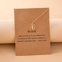 Simple Style Four Leaf Clover Heart Shape Alloy Valentine'S Day Women's Pendant Necklace main image 1