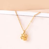Simple Style Four Leaf Clover Heart Shape Alloy Valentine'S Day Women's Pendant Necklace main image 5