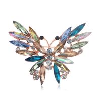 Fashion Crystal Rhinestone Colorful Butterfly Brooch sku image 1