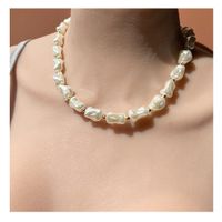Fashion Irregular Shaped Pearl Ornament Three-piece Women's Necklace main image 2