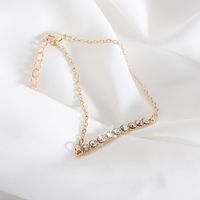 Fashion Ornament Simple Rhinestone Chain Shaped Alloy Bracelet main image 3