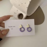 Ins Style Hip-hop Exaggerated Round Heart Alloy Stoving Varnish Plating No Inlaid Women's Earrings main image 3