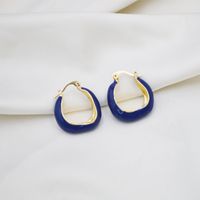 Ins Style Exaggerated Japanese Style Geometric Semicircle Round Alloy Stoving Varnish Plating No Inlaid Women's Earrings main image 4