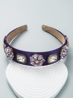 Fashion Baroque Vintage Flower Headband Rhinestone Glass Drill Hair Accessories main image 5