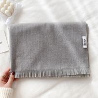 Scarf Solid Color New Cloud Imitation Cashmere Shawl Solid Color Letter Warm Scarf sku image 13