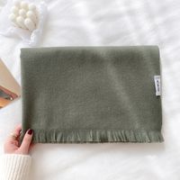 Scarf Solid Color New Cloud Imitation Cashmere Shawl Solid Color Letter Warm Scarf sku image 16