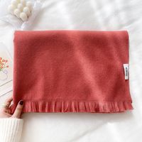 Scarf Solid Color New Cloud Imitation Cashmere Shawl Solid Color Letter Warm Scarf sku image 18