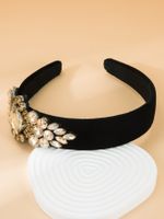 Fashion Baroque Shiny Golden Velvet Cloth Headband Hair Accessories main image 4