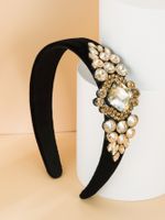 Fashion Baroque Shiny Golden Velvet Cloth Headband Hair Accessories main image 5